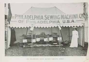 Image: The Philadelphia Sewing Machine Company's exhibit
