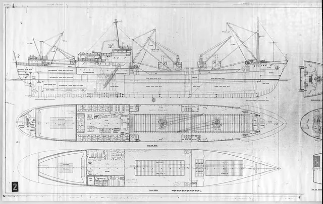 Plan of the ‘Capitaine Bougainville’