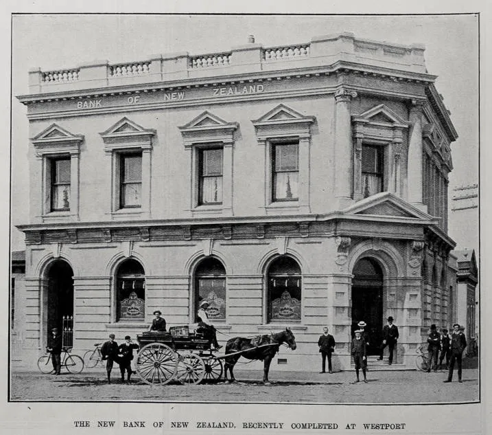 THE NEW BANK OF NEW ZEALAND, RECENTLY COMPLETED AT WESTPORT