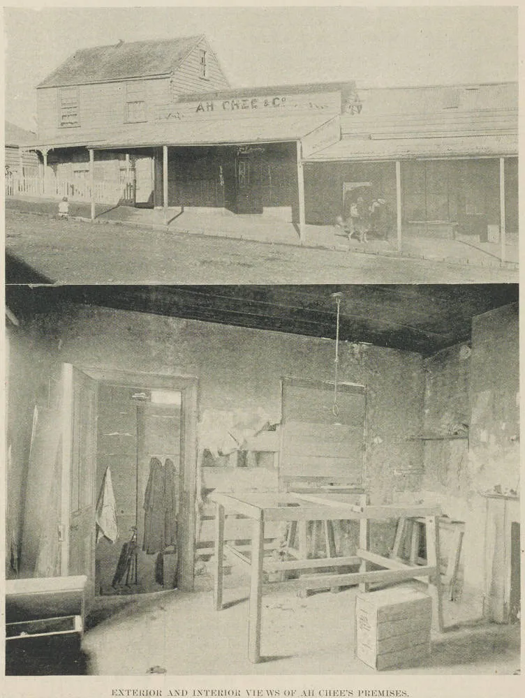 Exterior and interior views of Ah Chee's premises