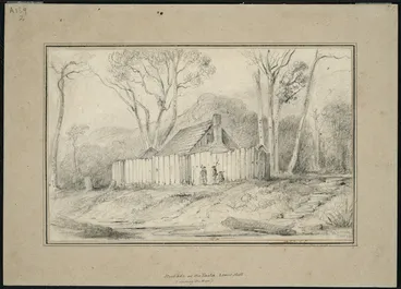 Image: Swainson, William, 1789-1855 :Stockade at the Taita, Lower Hutt (during the war). 17 Oct 184[6]