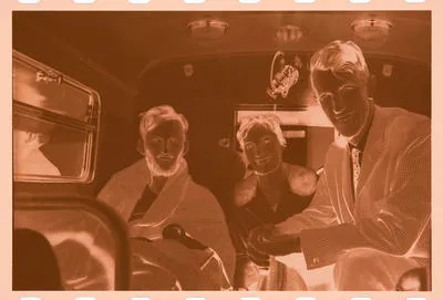 [Peter and June Mulgrew and Sir Edmund Hillary]