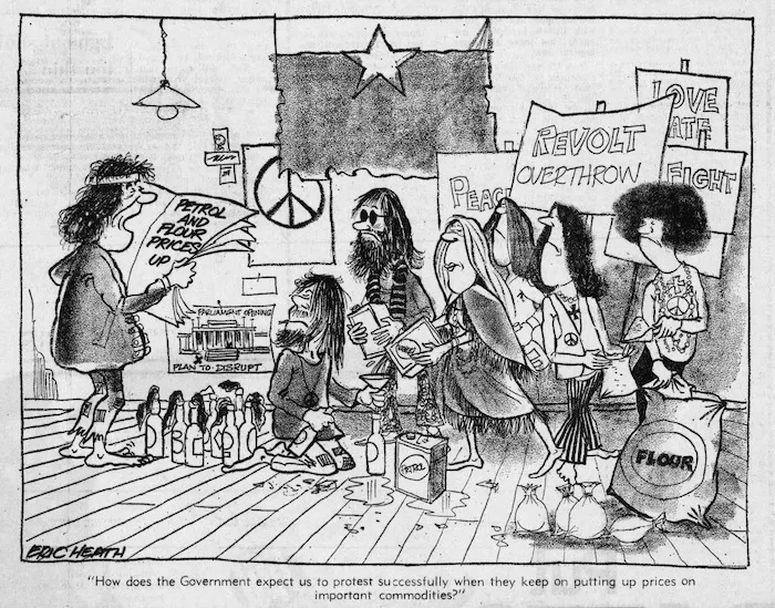 Heath, Eric Walmsley, 1923- :How does the government expect us to protest successfully when they keep on putting up prices on important commodities. Dominion, 9 June 1972.