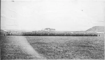 Image: Troops from British regiments at Parihaka, 1880-1881