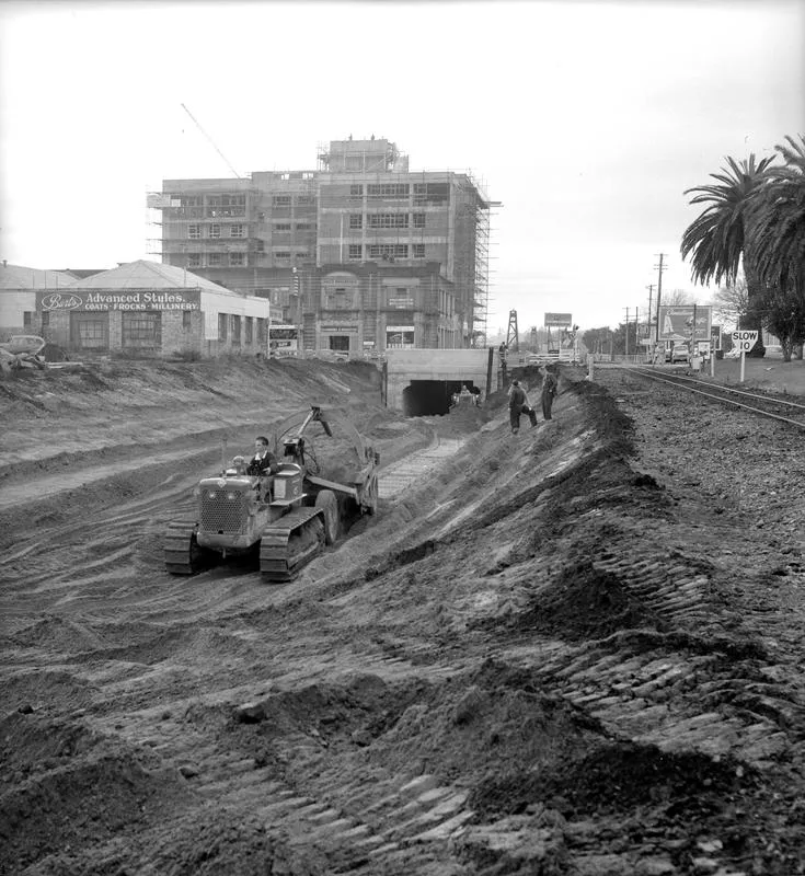 Lowering the railway line