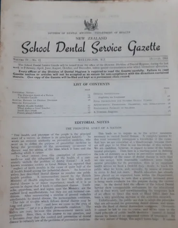 Image: Gazette, School Dental Service Collection
