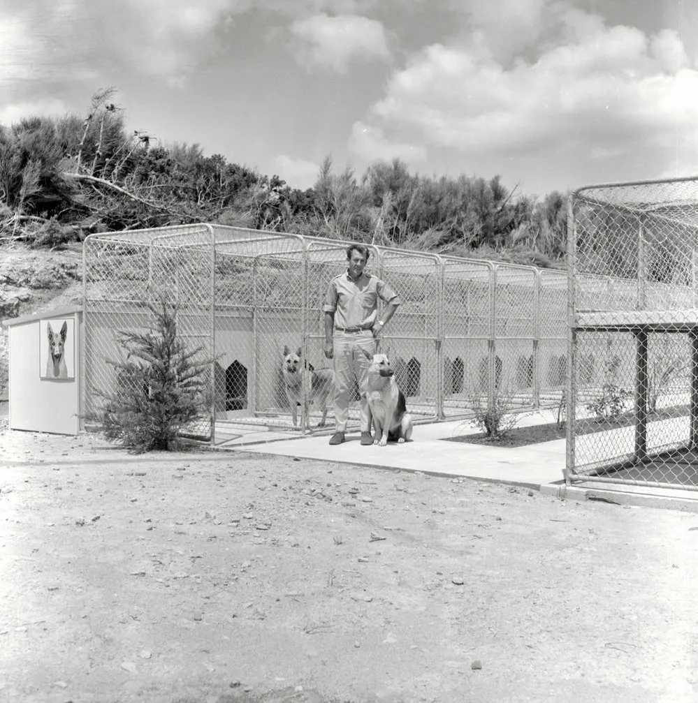 Cornelius Aben and dog kennels.