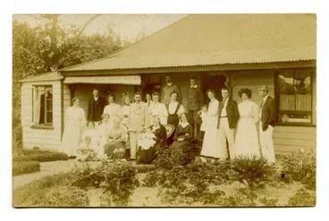 Image: Postcard: Lovell-Smith extended family at Westcote 1908