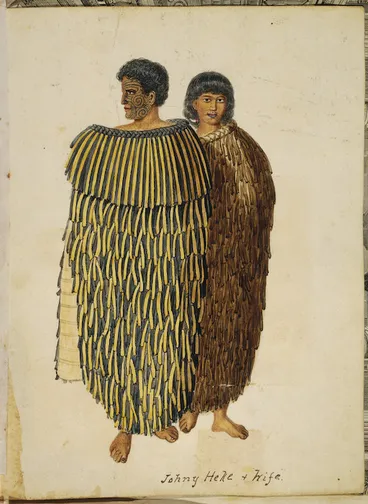 Image: [Merrett, Joseph Jenner] 1815-1854 :Johny Heke & wife [ca 1845]