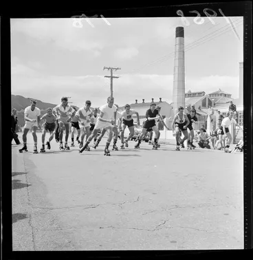 Image: Roller skating road championship at Petone