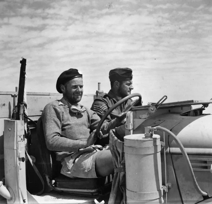 Two New Zealand members of the Long Range Desert Group, Siwa region, Egypt