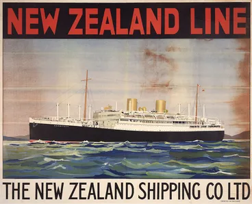 Image: [New Zealand Shipping Company] :New Zealand Shipping Line. Rangitata. Printed in England. [ca 1940].