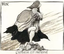 L'Honneur est preserve [French President Francois Mitterrand and New Zealand Prime Minister David Lange] / Pryor