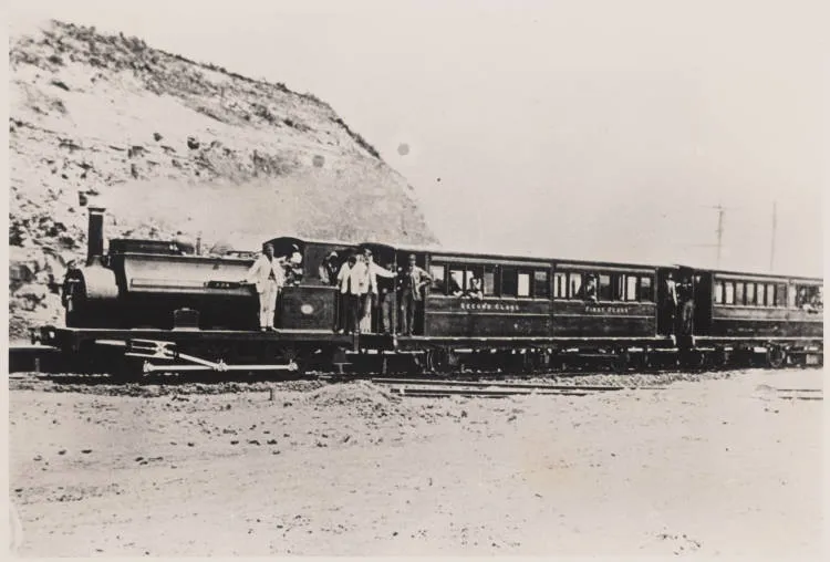 First passenger train on the Onehunga line, 1873