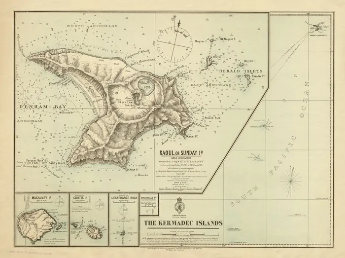 New Zealand. Department of Lands and Survey :The Kermadec Islands [map]. March 1898
