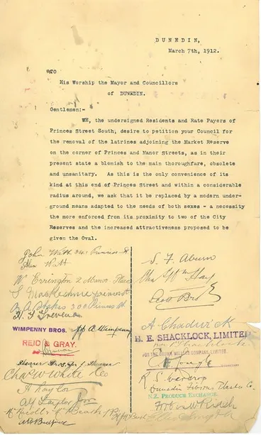 Image: Town Clerk's Correspondence 1912 Manor Place Convenience 5