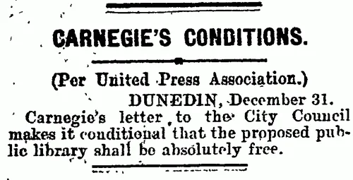 Carnegie free libraries