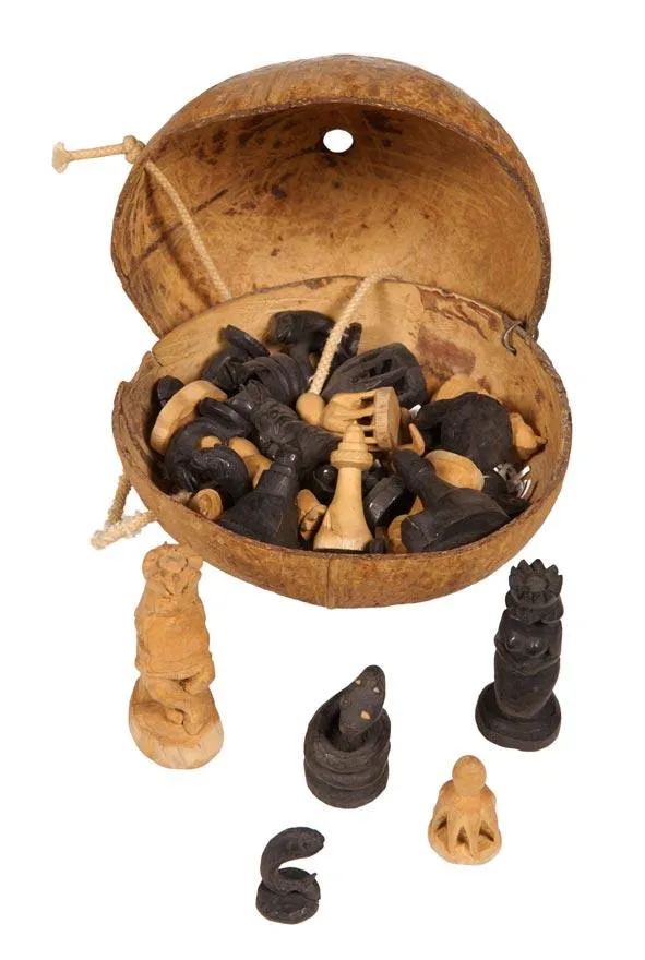 Coconut chess set