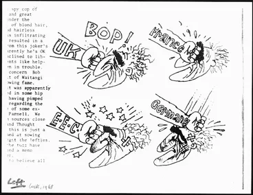 Image: Brockie, Robert Ellison, 1932- :Bop! UK. France. E.E.C. Germany. Cock [magazine], December 1968.