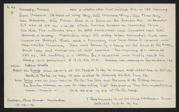 Macdonald Dictionary Record: Thomas Kennedy Image: Macdonald Dictionary Record: Thomas Kennedy