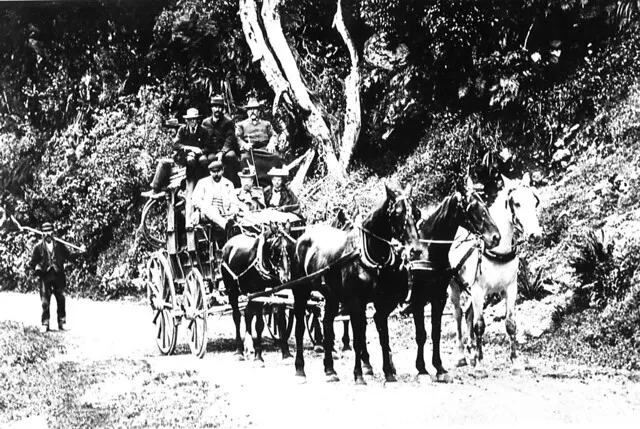 Midland Coach Otira Gorge, 1895