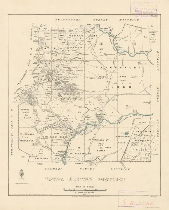 Tatua Survey District [electronic resource] / A.J. Stewart, delt., Nov. 1937.