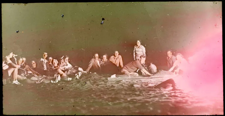 Campfire on the beach at Pararaha, Waitākere Ranges