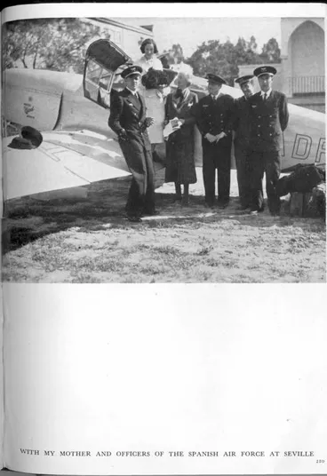 Image: With my Mother and officers of the Spanish Air Force at Seville