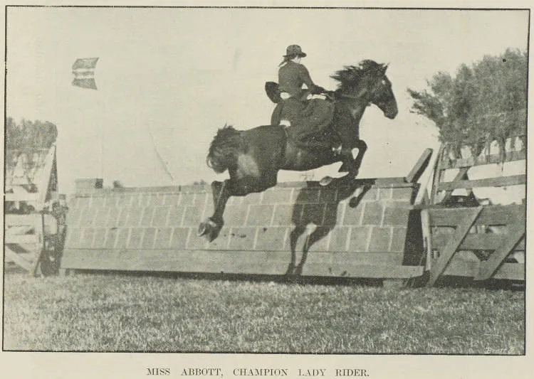 Miss Abbott, champion lady rider