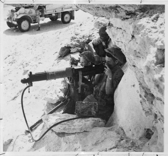 Machine gun in place, Libya