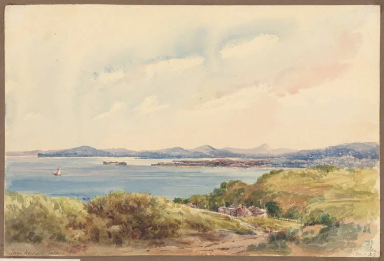 Hauraki Gulf from Howick, 1853