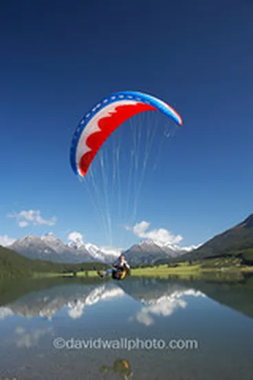 Image: Paraglider, Diamond Lake, New Zealand