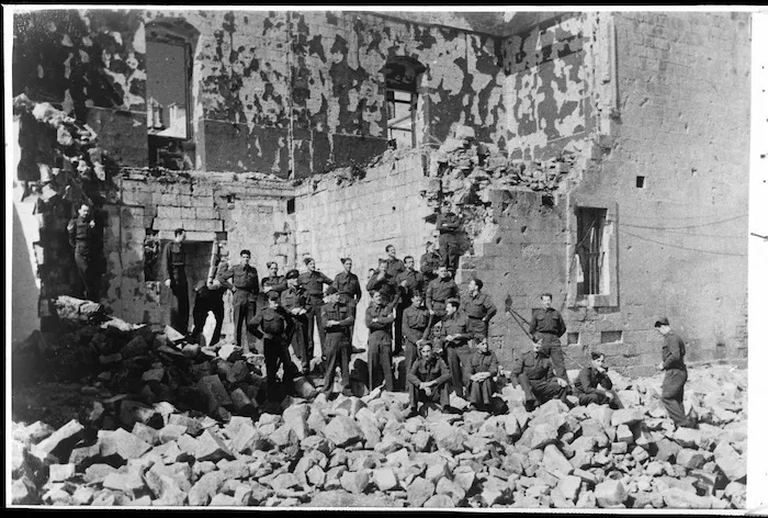 Truckload of tommies and locals pass through the streets of Tunis - Photograph taken by M D Elias