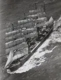 Aerial view of the Pamir, sailing ship,1947 [picture].
