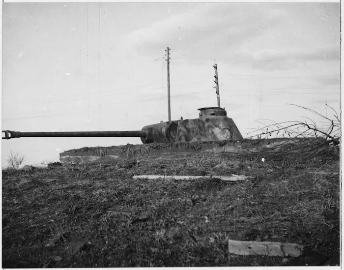German 75mm gun captured north of Rimini, Italy, during World War II - Photograph taken by P W Hector