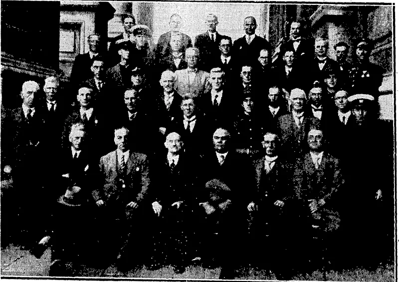 S. P. Andrew Photo. MRS. HIGGINS, wife of General MR. VERNON OSWIN, who died Higgms, head of the Salvation yesterday. He was well known in Army. She will visit New Zealand local amateur theatrical circles, ivilh her husband. R. J. Thompson Photo. BANDSMEN IN CONFERENCE.-De^es to the New Zealand Brass Bands Association Conference photographed on the steps of the Town Hall. Front row, from left, Messrs. P. Skoglund (vice-president)' J. G. Usborne (secretary and treasurer), Captain T. Herd (vice-president), H. D. Bennett (president), R. B. Hean (vice-president), and H. Sweney. "Evening Post" Photo. i VaUex High School's liLming sport Brass Bmds contest held this rveek in Wellington. COPIES OF MEVEIOTg POSs?>' ym PHOXOGBAPHS MAY BE QiPAINES ON APPLICAXIOM, (Evening Post, 26 February 1932)