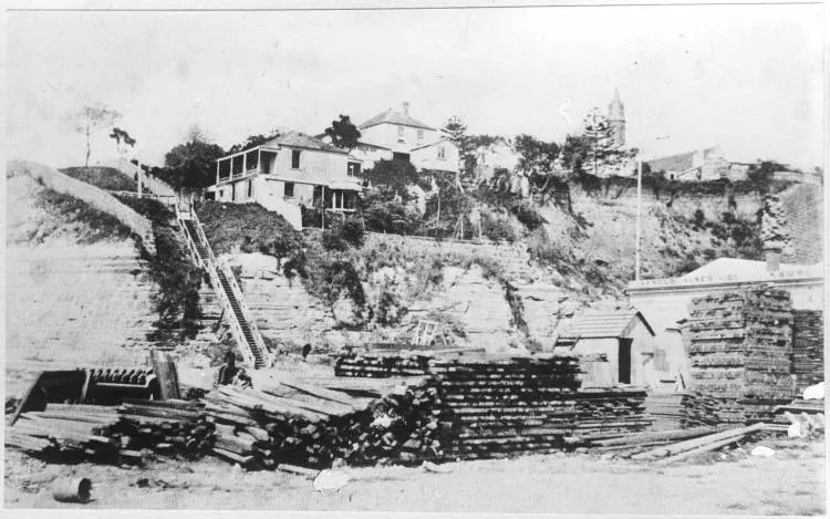 Point Britomart with Jacobs Ladder, 1870
