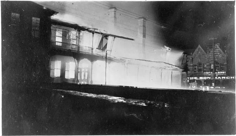 Hamilton Hotel ablaze