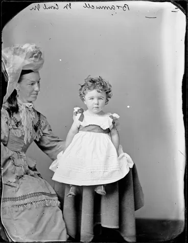 Image: Mrs Annie Bramwell and her baby
