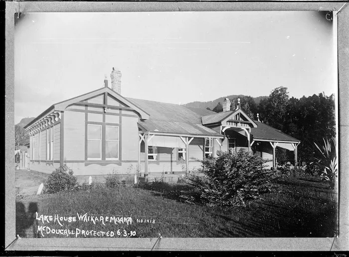 Lake House Tourist Resort, Lake Waikaremoana - Photograph taken by John William McDougall