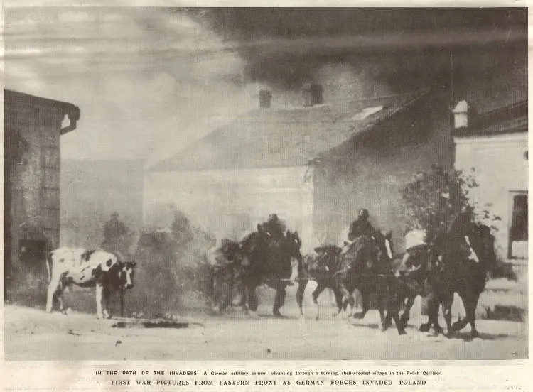 First war pictures from Eastern Front as German forces invaded Poland