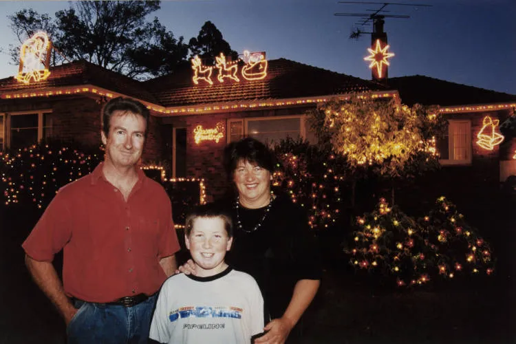 Christmas lights, Papatoetoe, 2000.
