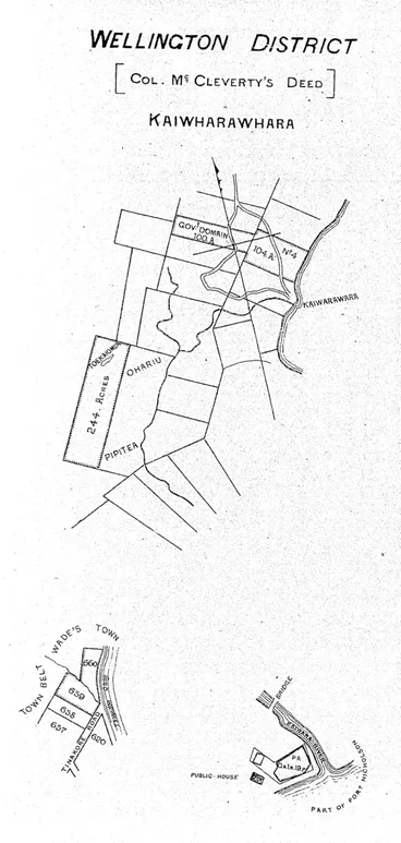 Image: Wellington District — [Col. Mccleverty's Deed] — Kaiwharawhara