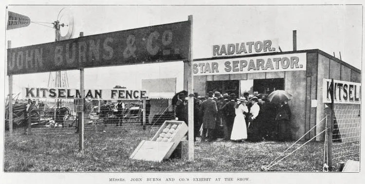 John Burns and Company's exhibit at the Auckland Agricultural Show