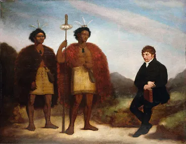 Thomas Kendall with Waikato and Hongi Hika Image: Thomas Kendall with Waikato and Hongi Hika