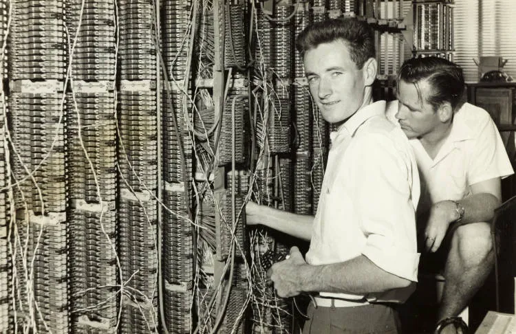 Telephone technicians, Ōtāhuhu, 1963