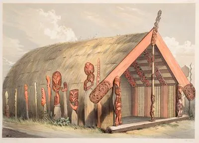 Maketu House, Otawhao Pah, built by Puatia to commemorate the taking of Maketu