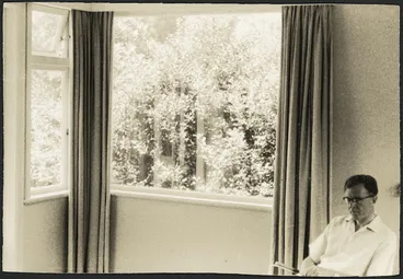 Image: Douglas Lilburn at home at 22 Ascot Terrace, Thorndon.