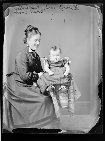 Image: Mrs Harvey and her baby of Campbelltown
