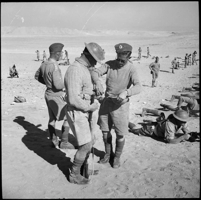 Rifle range practice for NZ cavalry, Egypt